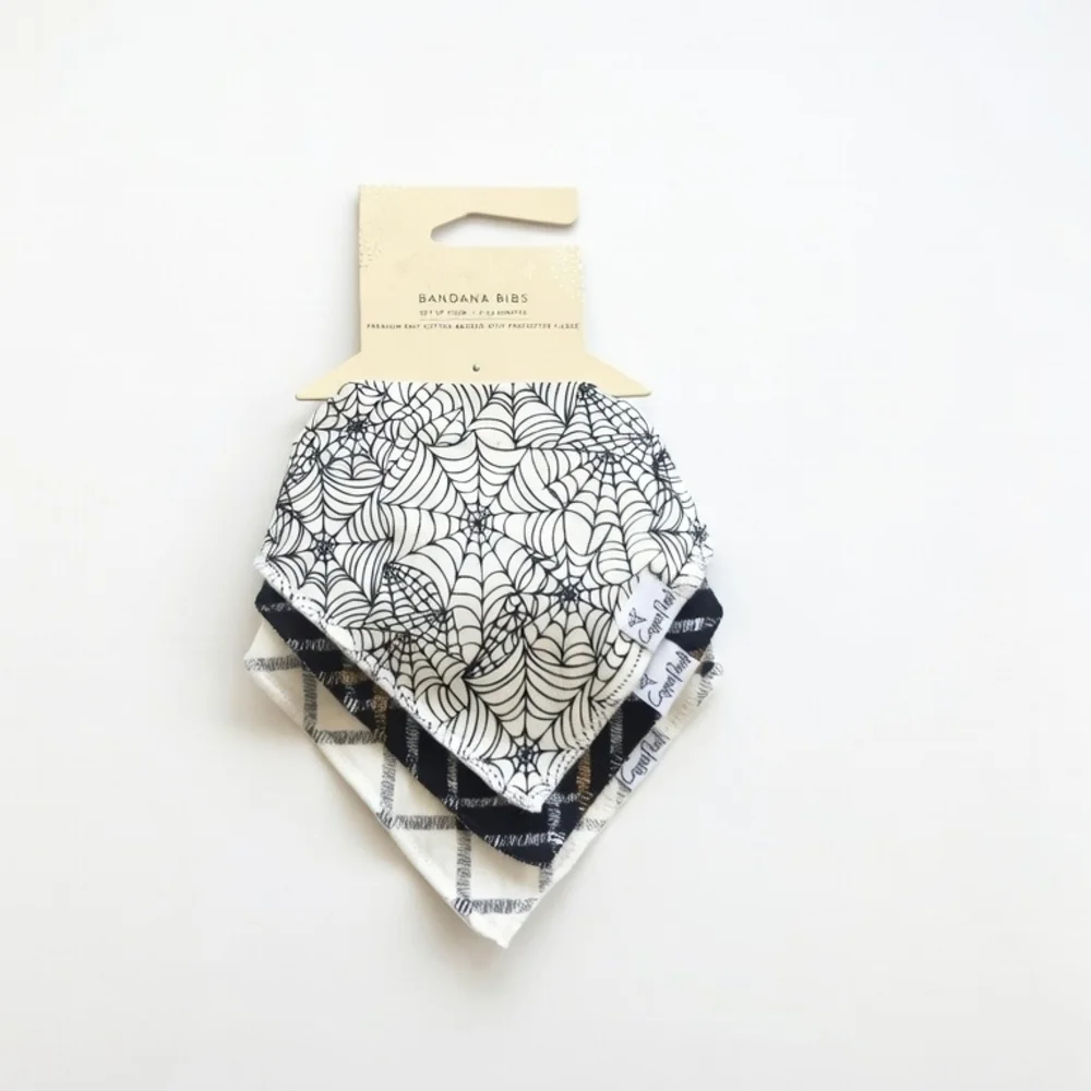 Chic Monochrome Bandana Bib Set for Kids